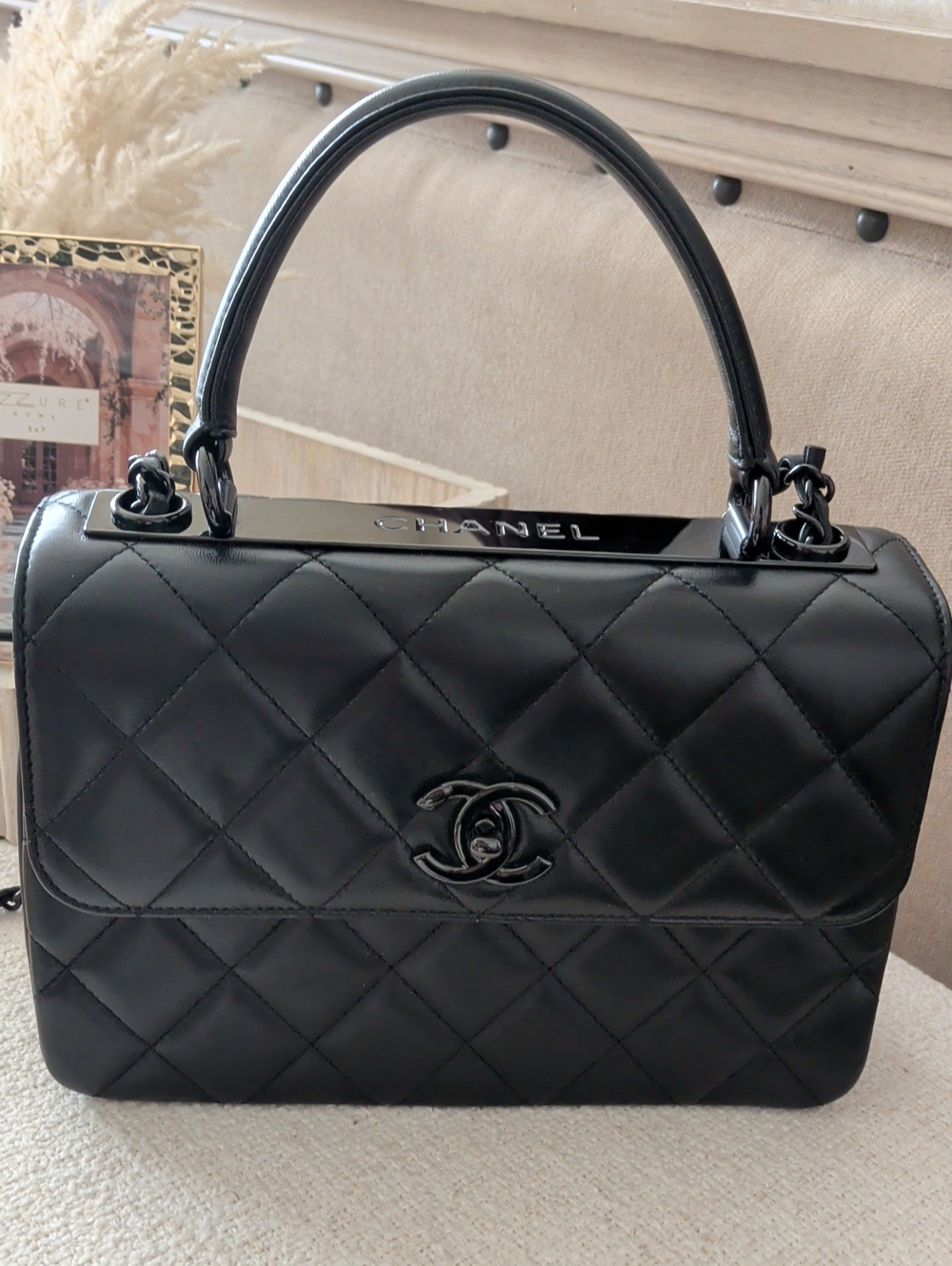 CHANEL Trendy CC. Black On Black.